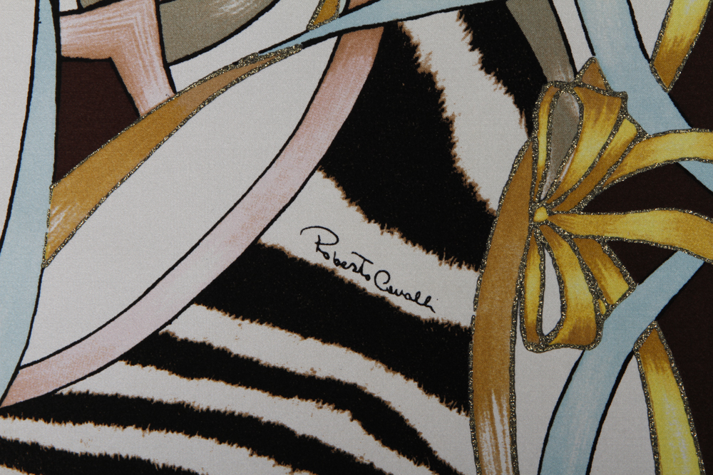 Settee with Roberto Cavalli Silk Patterned Upholstery