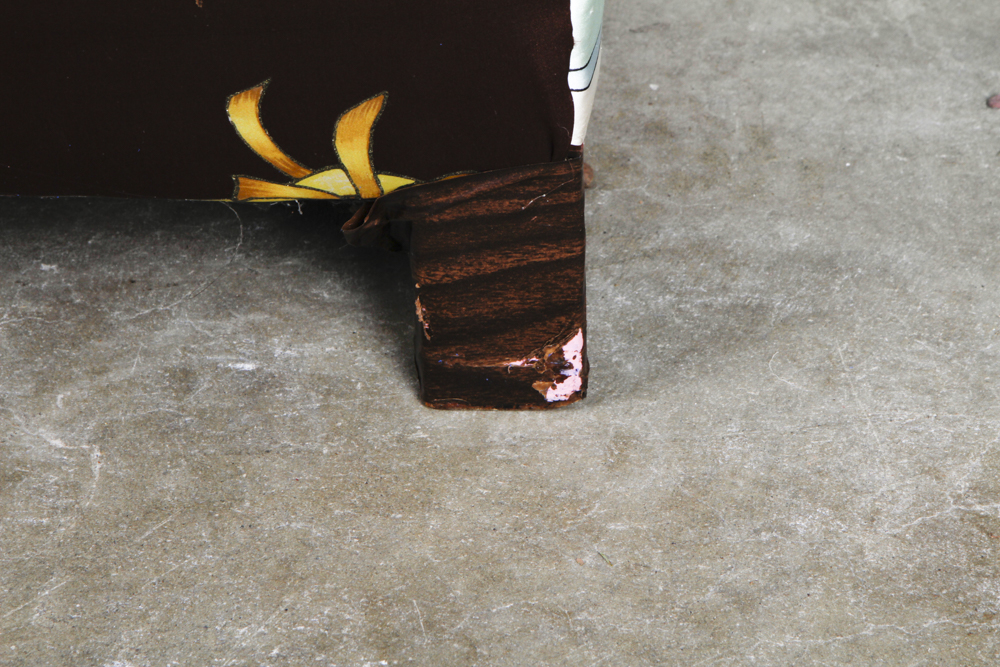 Settee with Roberto Cavalli Silk Patterned Upholstery