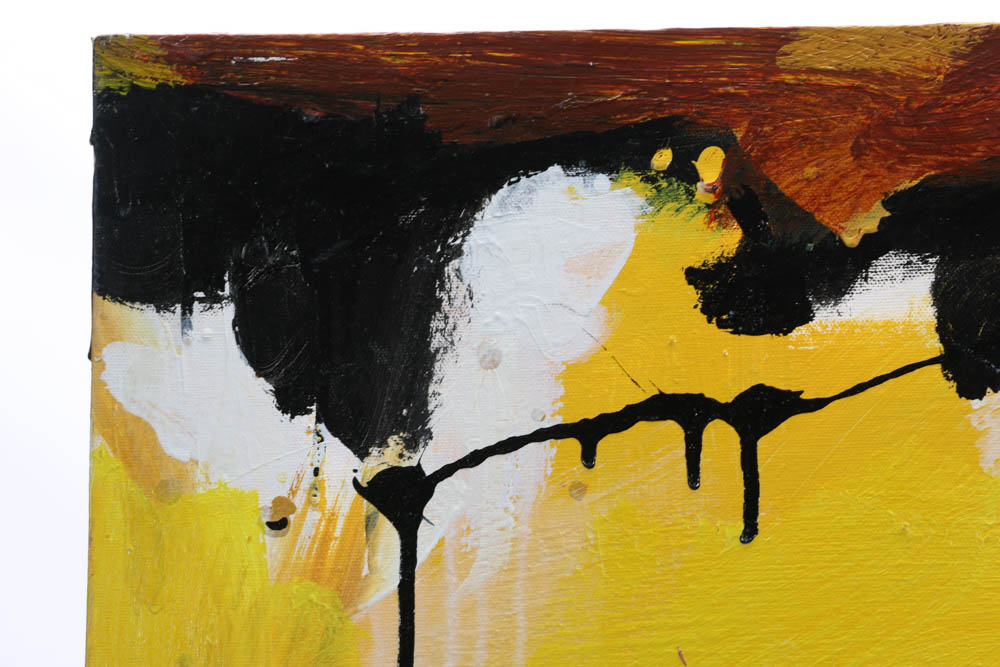 Robbie Kemper Original Acrylic on Canvas "Yellow & Ochre"