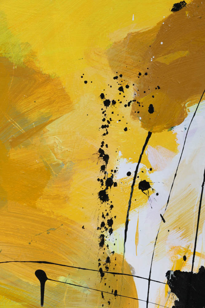 Robbie Kemper Original Acrylic on Canvas "Yellow & Ochre"
