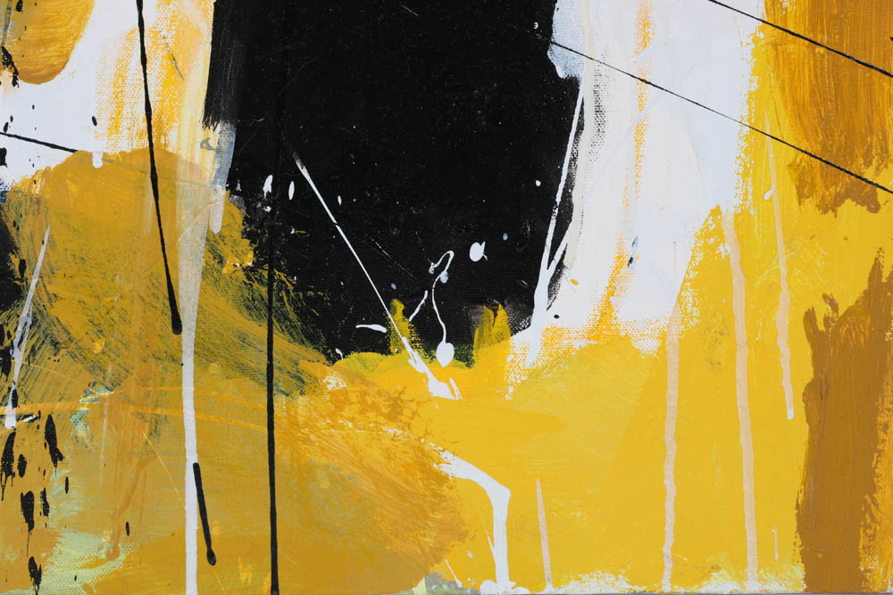 Robbie Kemper Original Acrylic on Canvas "Yellow & Ochre"