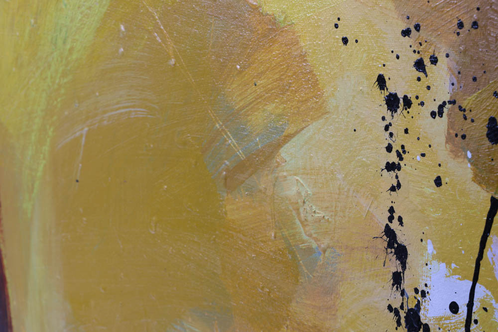 Robbie Kemper Original Acrylic on Canvas "Yellow & Ochre"