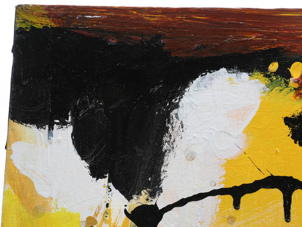 Robbie Kemper Original Acrylic on Canvas "Yellow & Ochre"