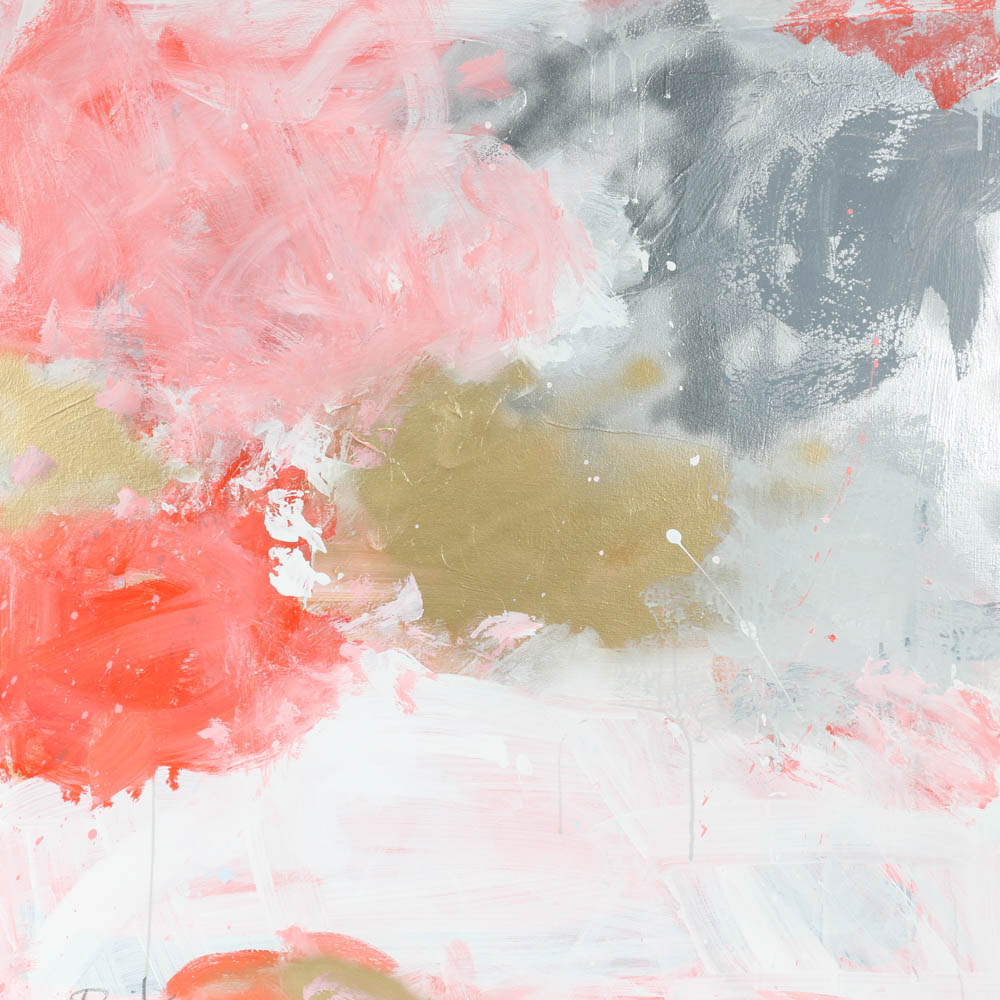 Robbie Kemper Original Acrylic on Canvas "Silver & Gold"