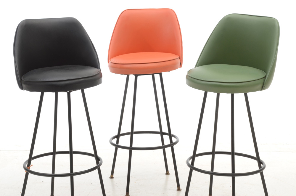 Set of Three Vintage Counter Stools