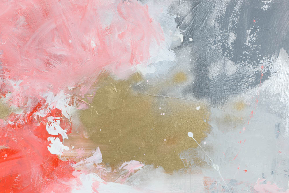 Robbie Kemper Original Acrylic on Canvas "Silver & Gold"