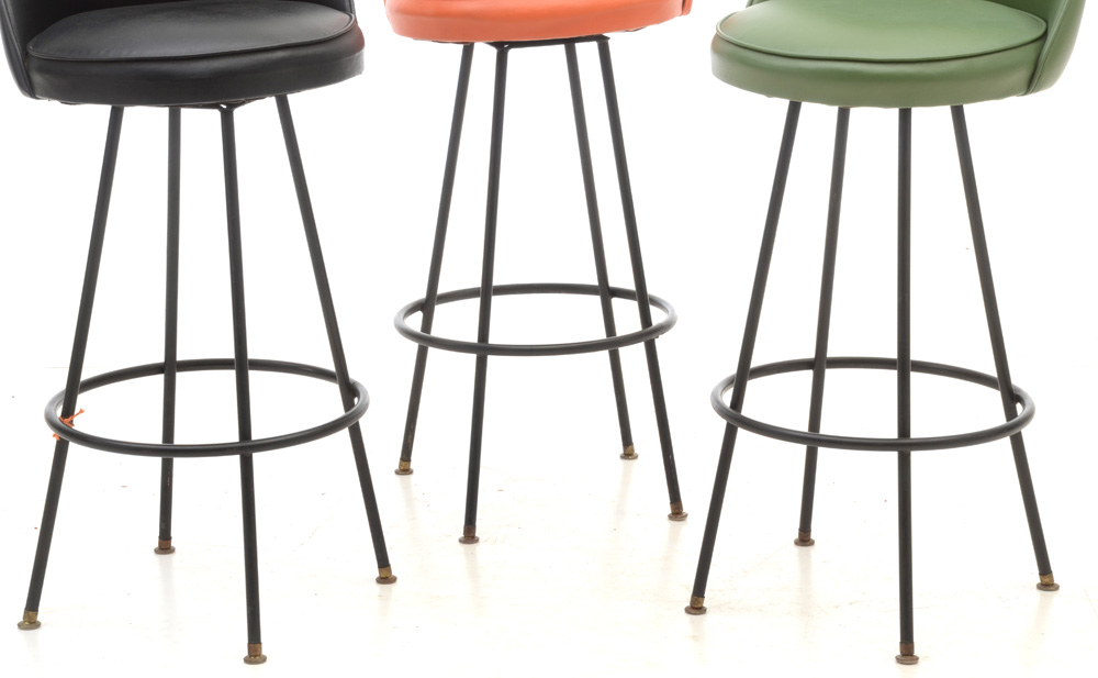 Set of Three Vintage Counter Stools