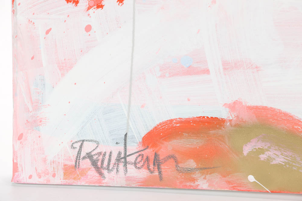 Robbie Kemper Original Acrylic on Canvas "Silver & Gold"