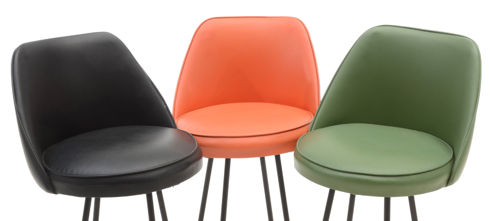 Set of Three Vintage Counter Stools