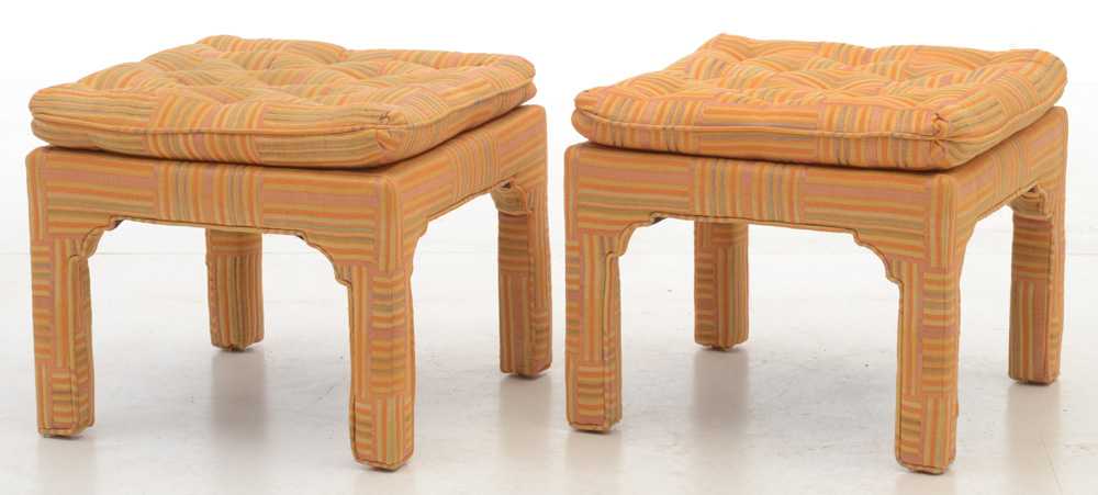Pair of Upholstered Stools