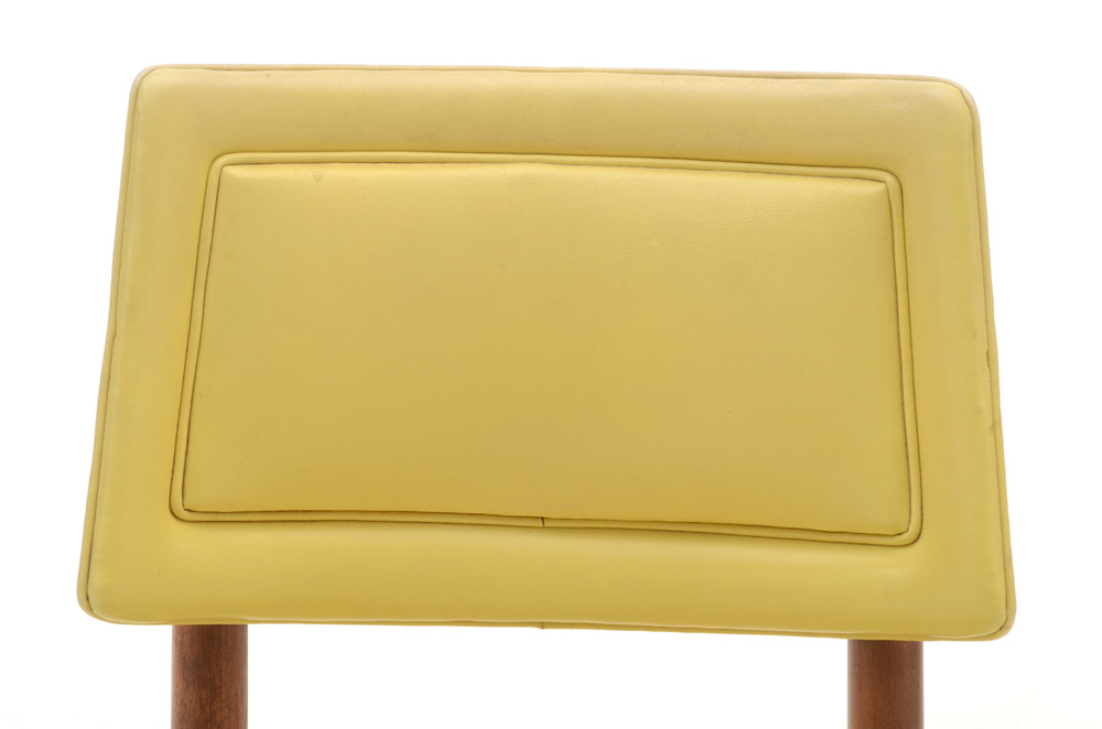 Thonet Mid Century Yellow-Green Vinyl Chair