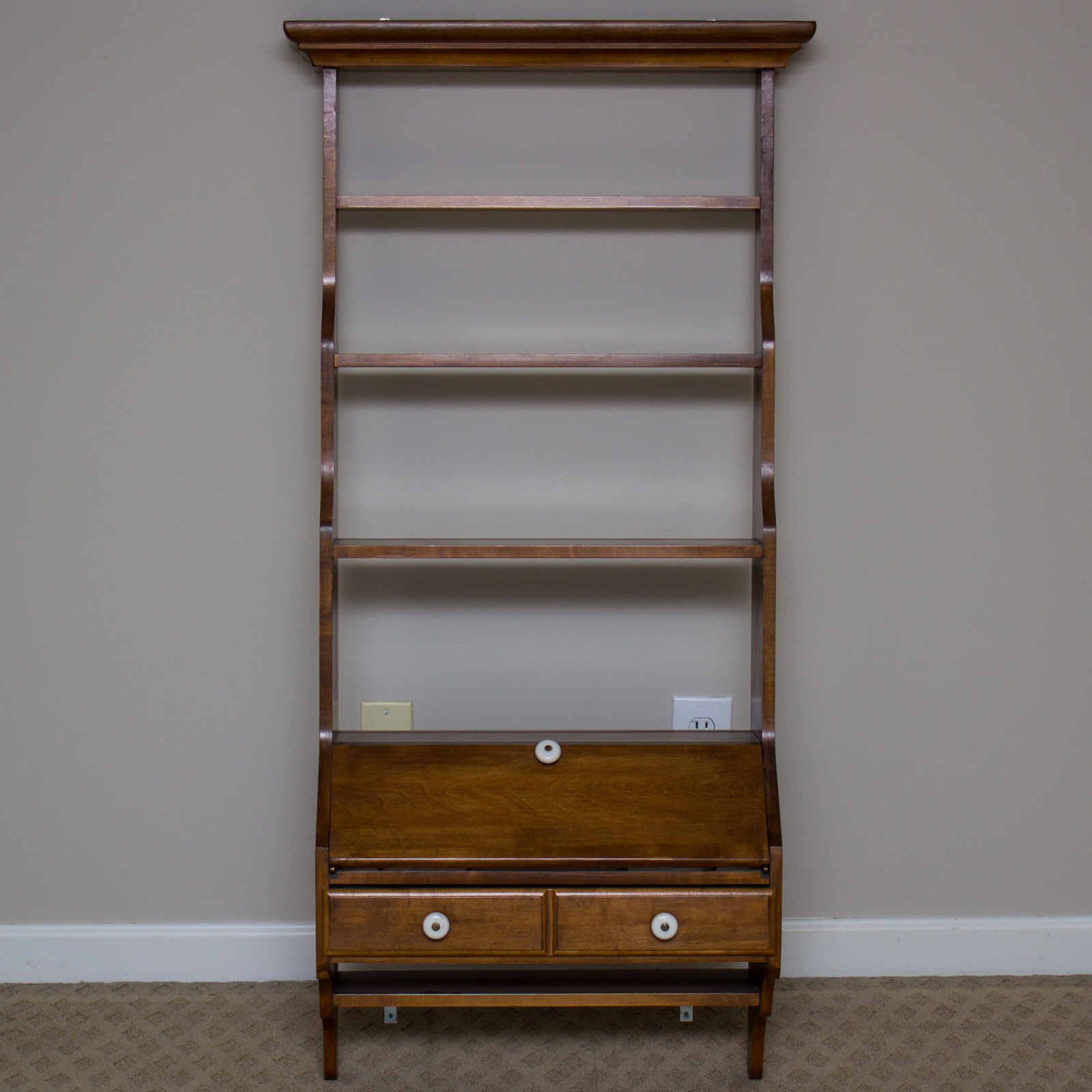 Vintage O'Hearn Sugar Maple Hanging Wall Desk