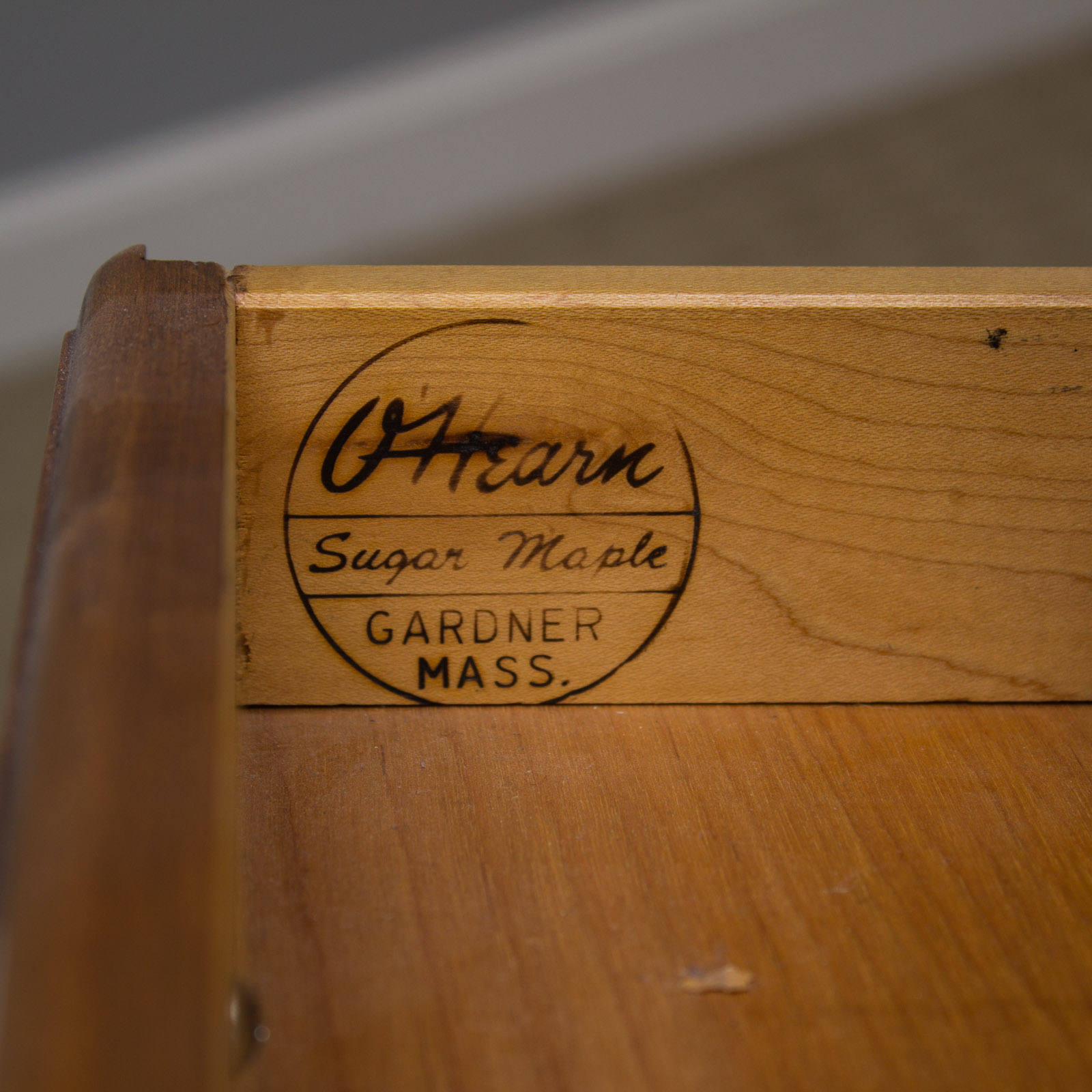 Vintage O'Hearn Sugar Maple Hanging Wall Desk