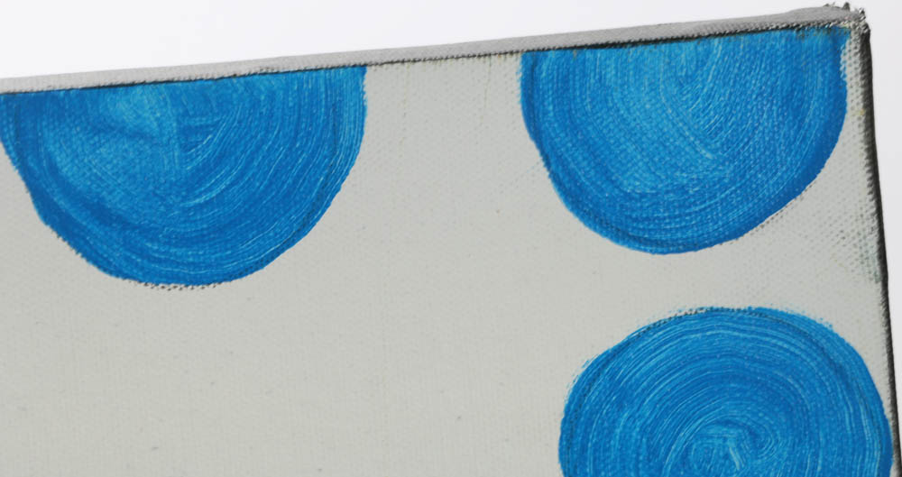 Phyllis Rinaldi Original Acrylic Painting on Canvas "Circle Blue"