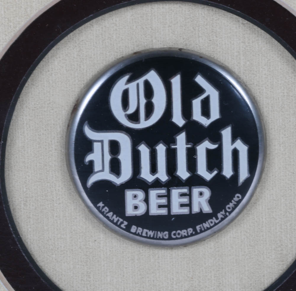 Vintage "Old Dutch" Framed Beer Advertising Lithograph Print