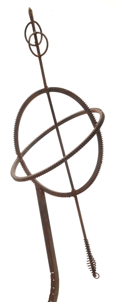 Forged Iron Garden Orb Sculpture