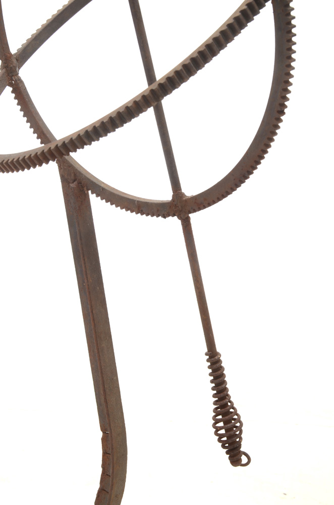 Forged Iron Garden Orb Sculpture