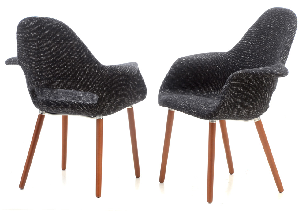 Pair of Poly & Bark "Organic" Armchairs