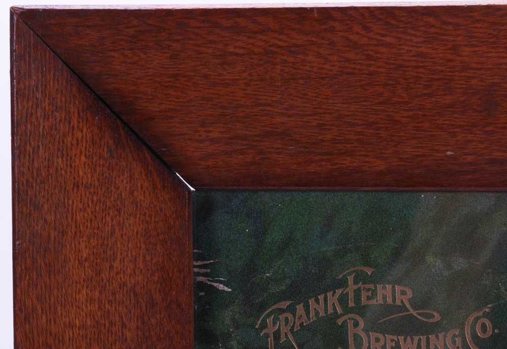 Pre-Prohibition Fehr Beer Framed Lithograph Advertising Sign