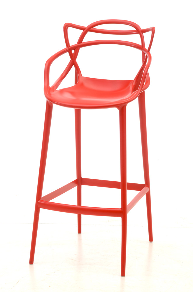 Modway "Entangled" Bar Stool and Chairs in Red