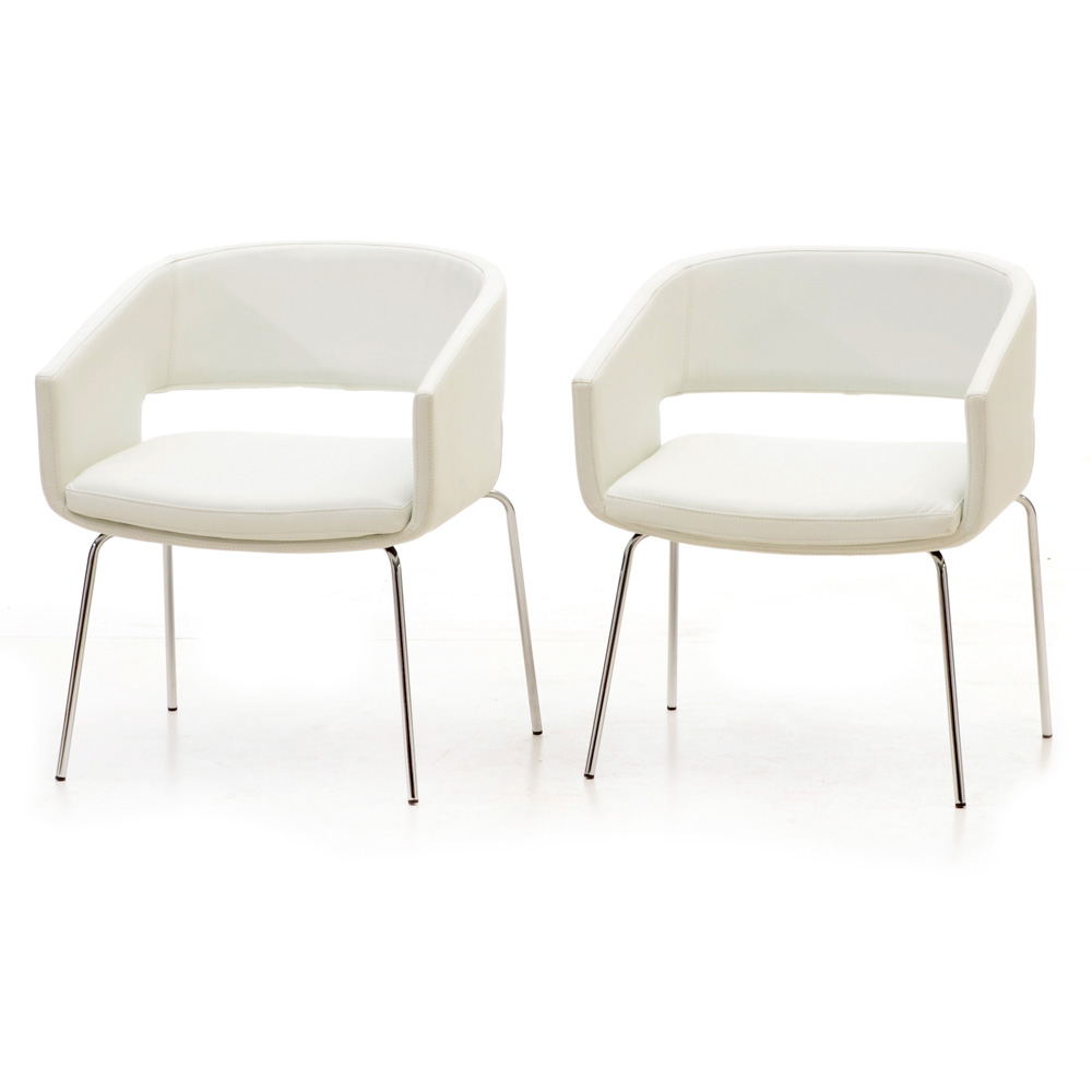 Pair of Euro Style "Amelia" Chairs in White