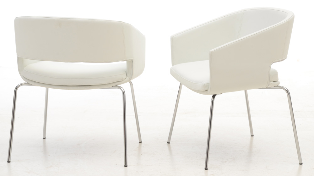 Pair of Euro Style "Amelia" Chairs in White