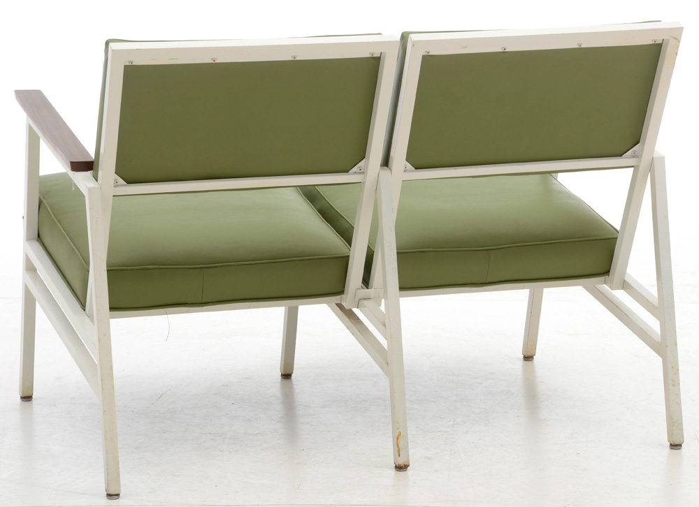 Steelcase Avocado Vinyl Upholstered Bench Seating