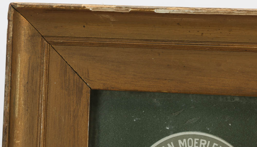 Early Framed Christian Moerlein Lithograph Beer Advertising Sign