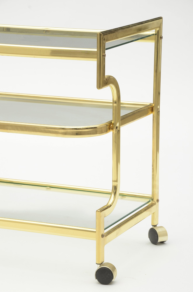 Vintage Serving Cart in Brass