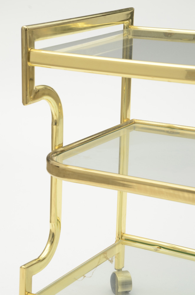 Vintage Serving Cart in Brass