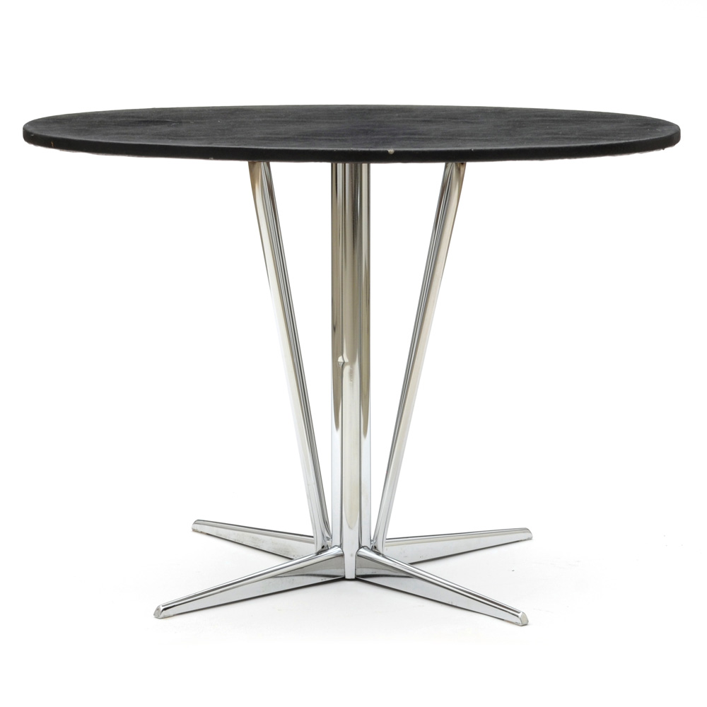 Leather Veneered Modernist Side Table