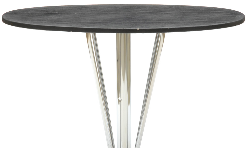 Leather Veneered Modernist Side Table