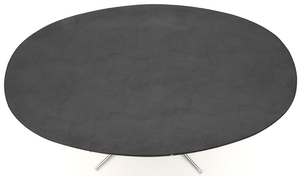 Leather Veneered Modernist Side Table