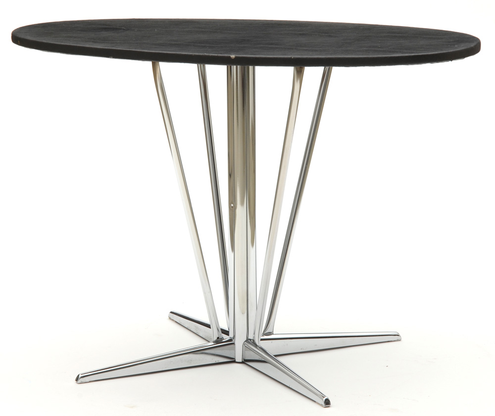 Leather Veneered Modernist Side Table