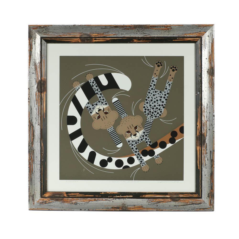 Charley Harper Signed Limited Edition Serigraph "Convivial Pursui