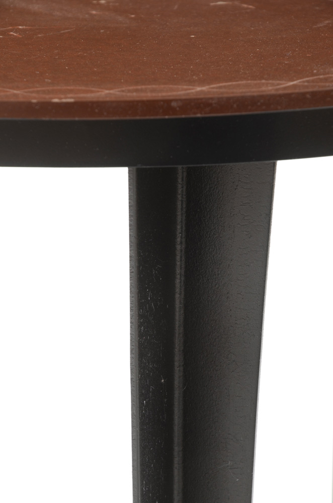 Oval Painted Steel End Table
