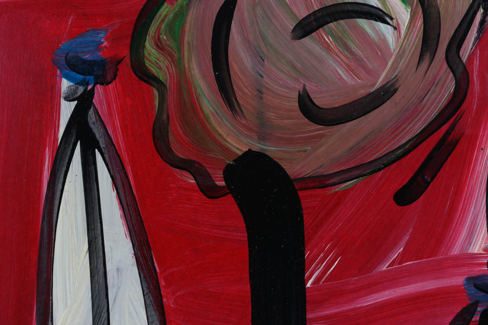 Peter Keil Original 1985 Oil on Masonite "Red Sea"