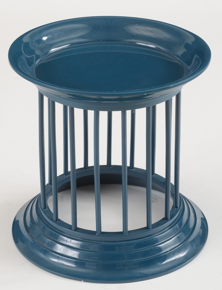 West Elm "Gates Lacquer" Blue Side Table