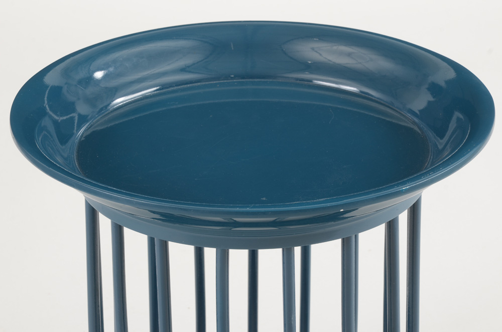 West Elm "Gates Lacquer" Blue Side Table