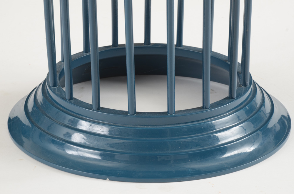 West Elm "Gates Lacquer" Blue Side Table