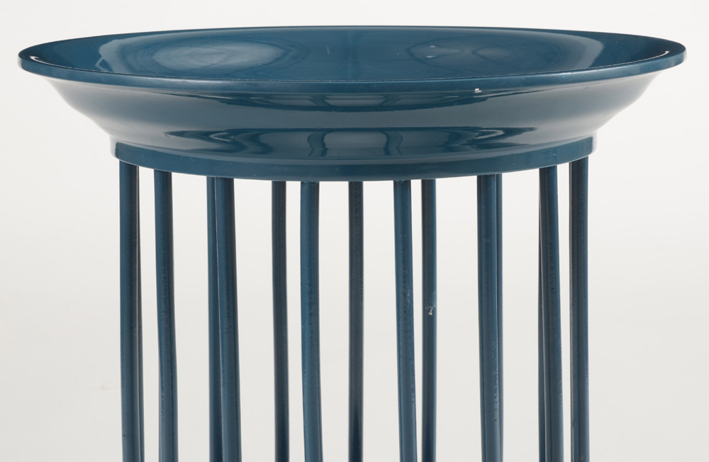 West Elm "Gates Lacquer" Blue Side Table