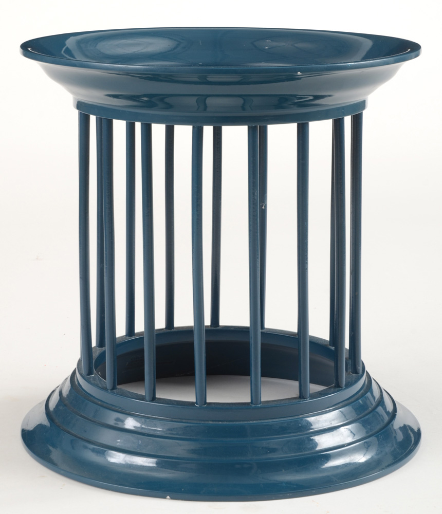 West Elm "Gates Lacquer" Blue Side Table