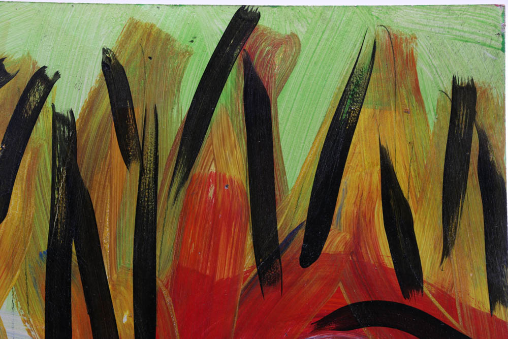 Peter Keil Original 1990 Oil on Masonite "Andy Warhol"