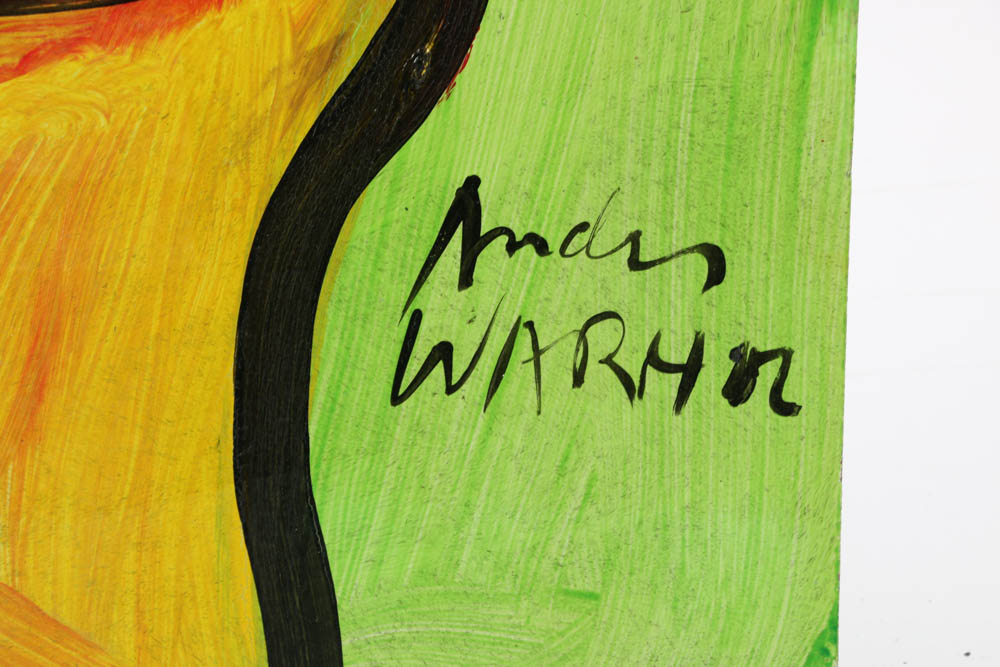 Peter Keil Original 1990 Oil on Masonite "Andy Warhol"