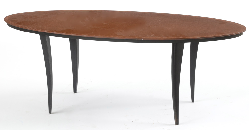 Oval Painted Steel Coffee Table