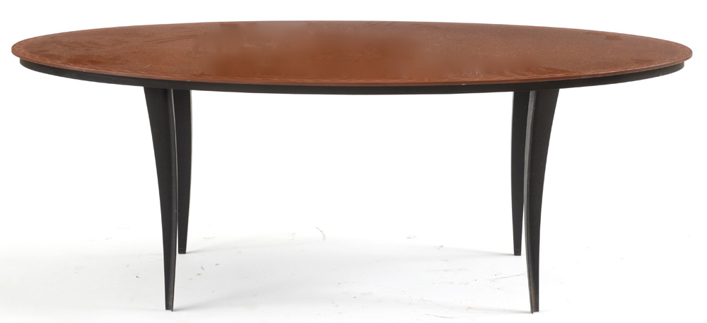 Oval Painted Steel Coffee Table