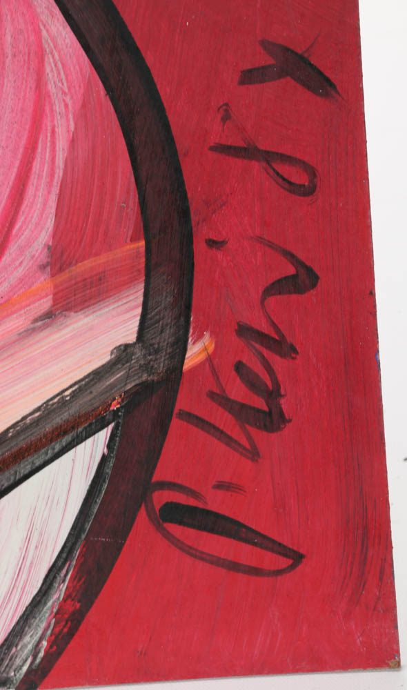 Peter Keil Original 1984 Oil on Masonite "Dancing House Wife"