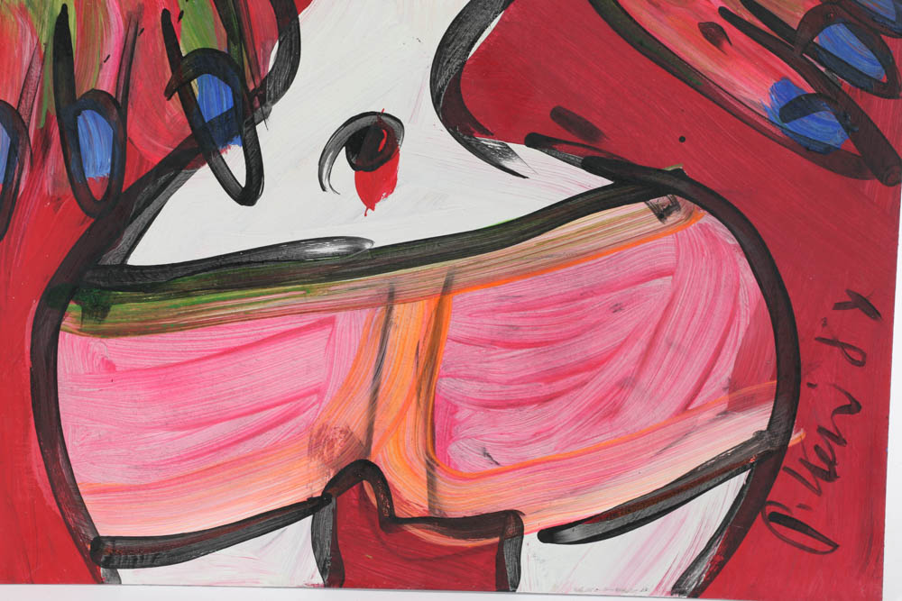 Peter Keil Original 1984 Oil on Masonite "Dancing House Wife"