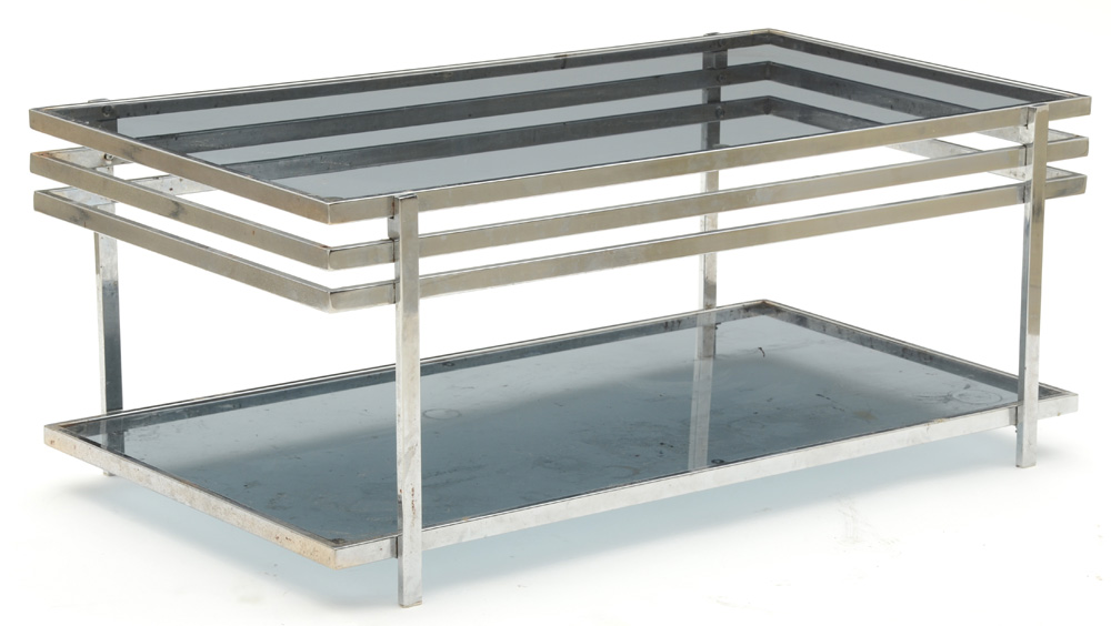 Modernist Glass Top Coffee Table