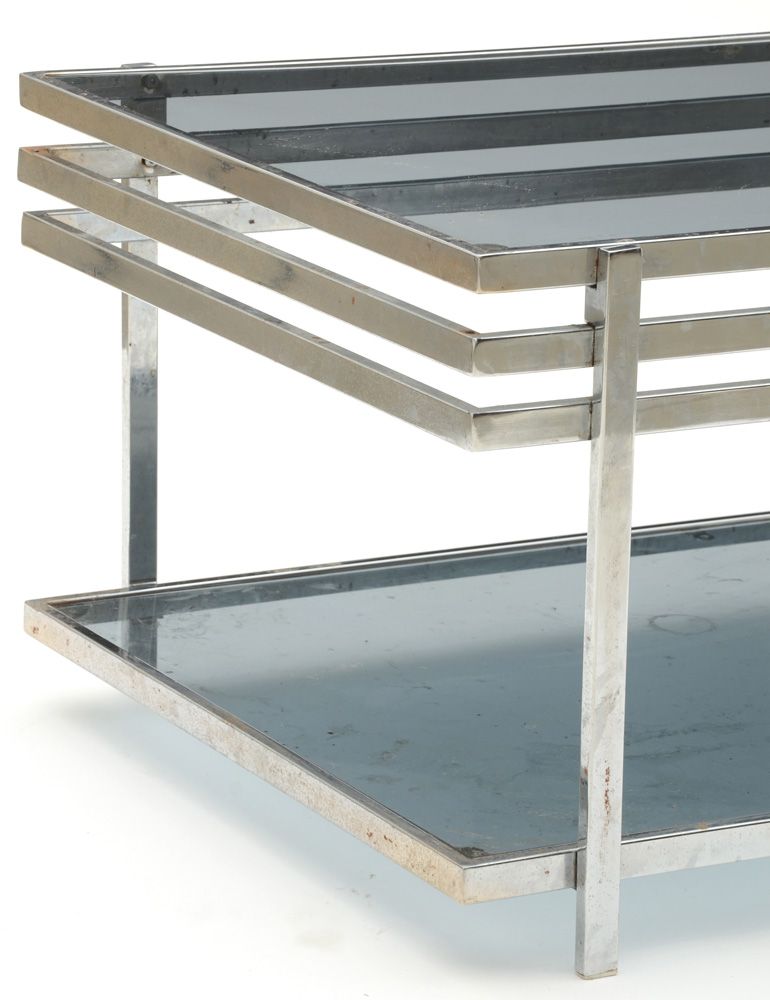 Modernist Glass Top Coffee Table